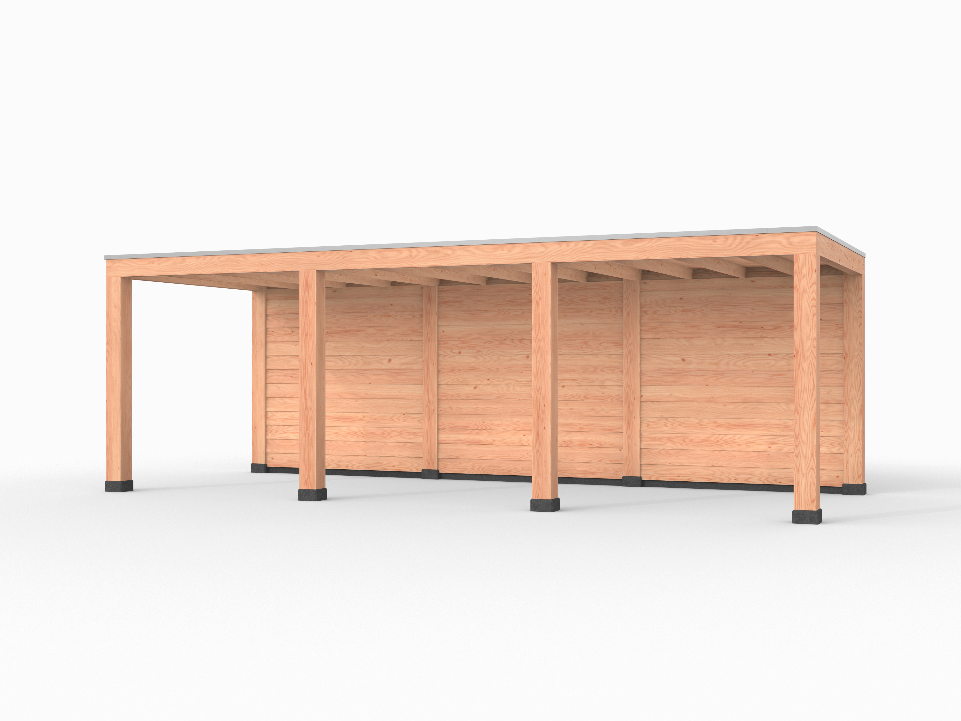 Douglas overkapping, 750 x 300, met achterwand, Westwood Modern Basic - Afbeelding 1